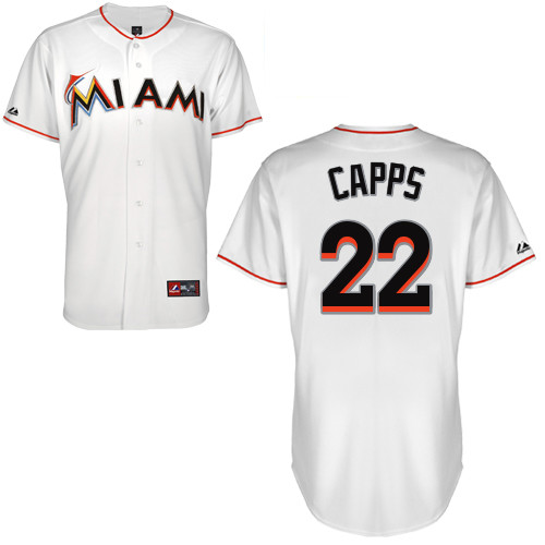 Carter Capps #22 Youth Baseball Jersey-Miami Marlins Authentic Home White Cool Base MLB Jersey